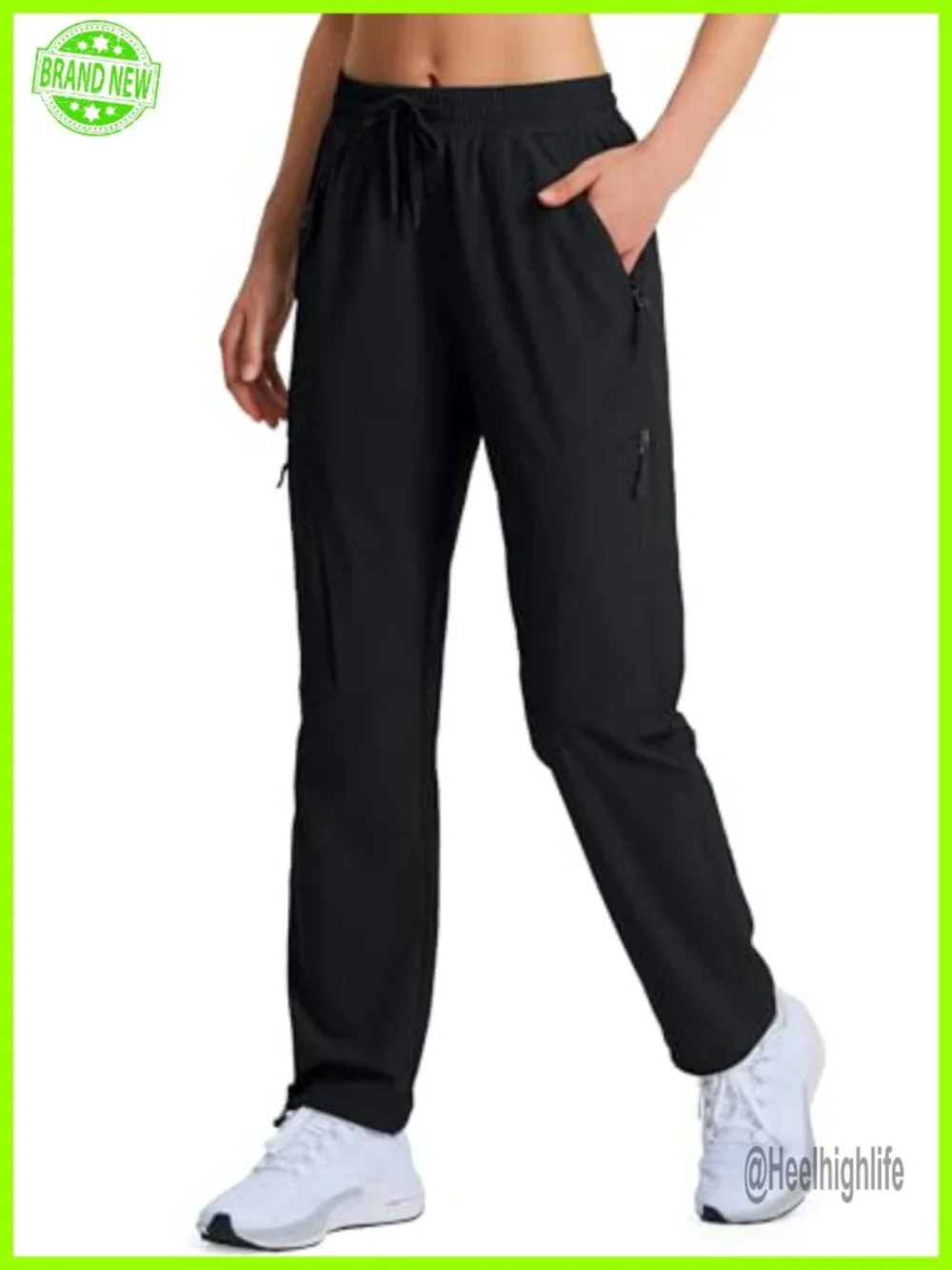 Women's Quick Dry Lightweight Hiking Cargo Pants UPF 50 Water Resistant Zipper